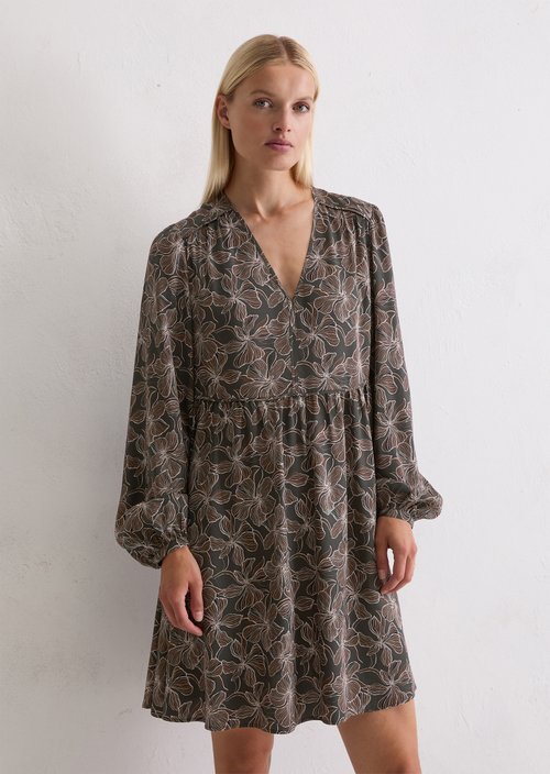 Print dress loose — Dark Grey