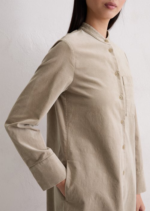 Velvet shirt dress A-shape — Castlerock