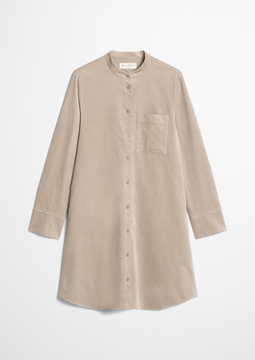 Velvet shirt dress A-shape — Castlerock