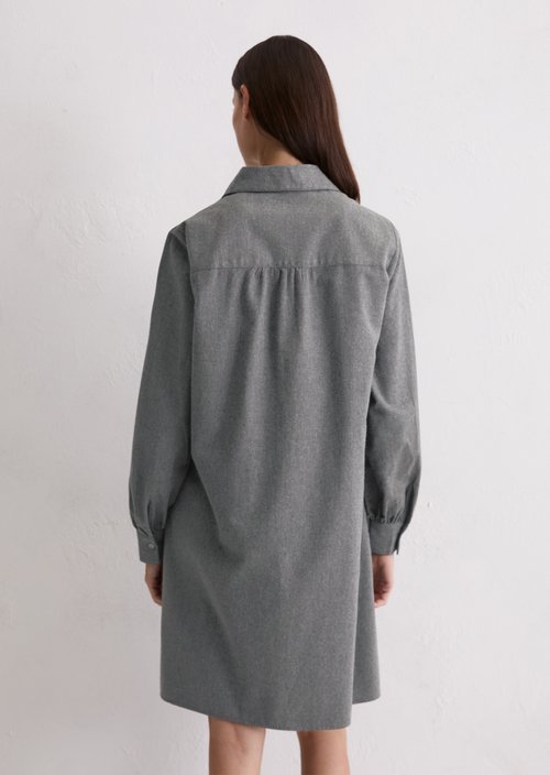 Flannel dress regular — Rocky Grey Melange