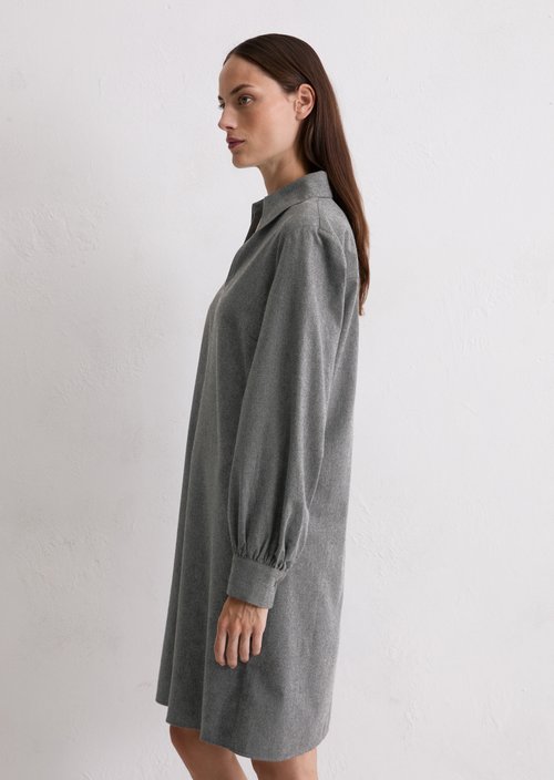 Flannel dress regular — Rocky Grey Melange