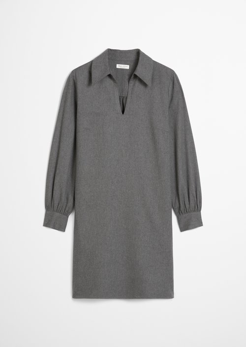 Flannel dress regular — Rocky Grey Melange
