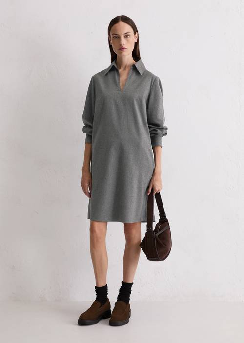 Abito di flanella regular Rocky Grey Melange in vista frontale