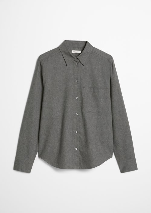Flannel blouse regular — Rocky Grey Melange