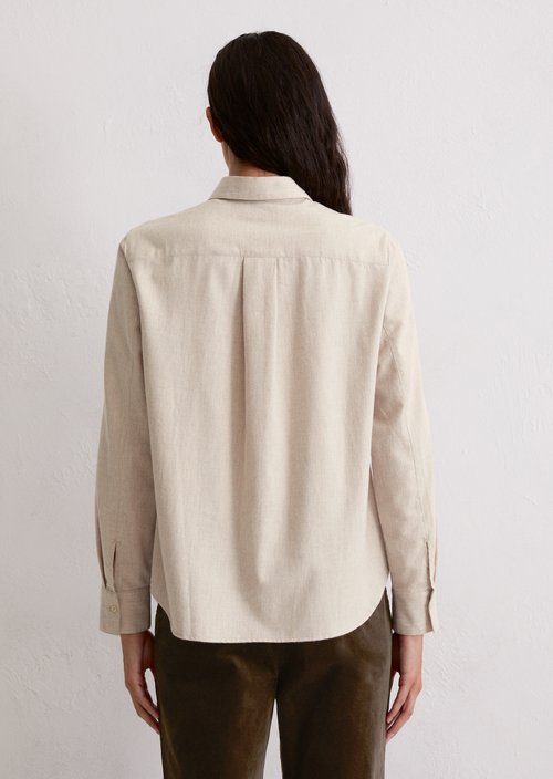 Flannel blouse regular — Chalky Mauve Melange