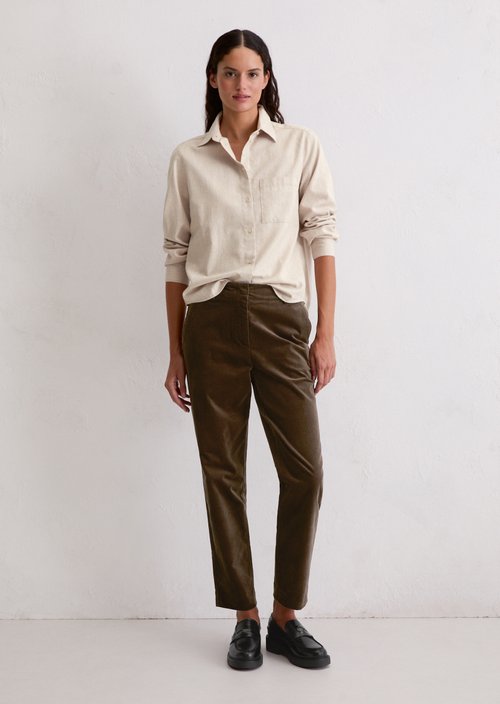 Flannel blouse regular — Chalky Mauve Melange