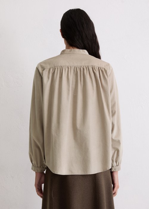 Loose velvet blouse — Chalky Mauve