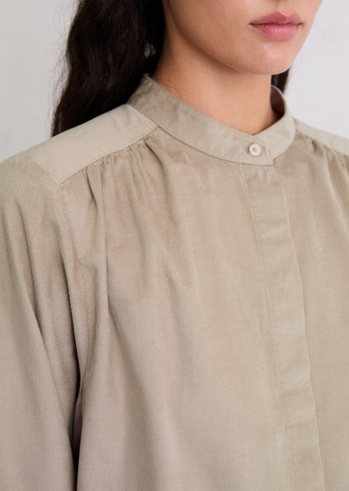Loose velvet blouse — Chalky Mauve