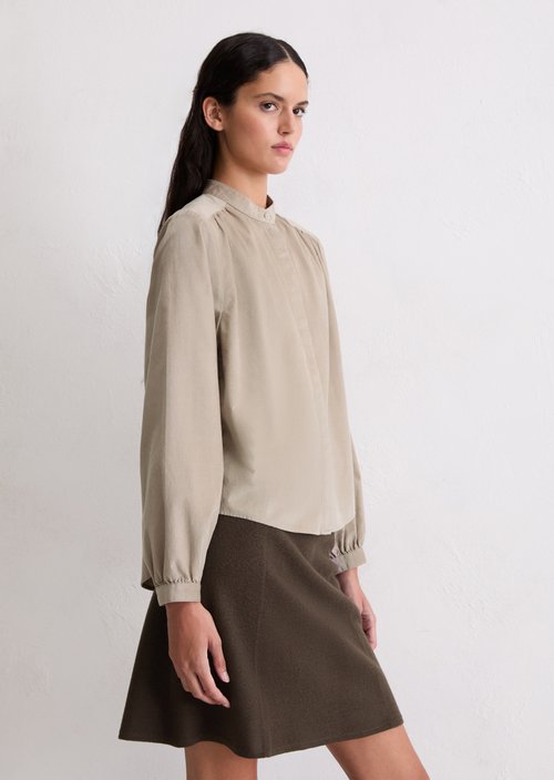 Loose velvet blouse — Chalky Mauve