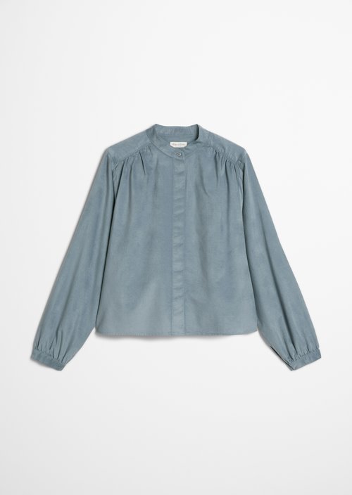 Loose velvet blouse — Slate Blue