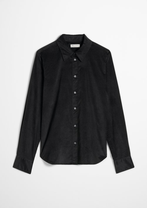 Fitted velvet blouse — Broken Graphite