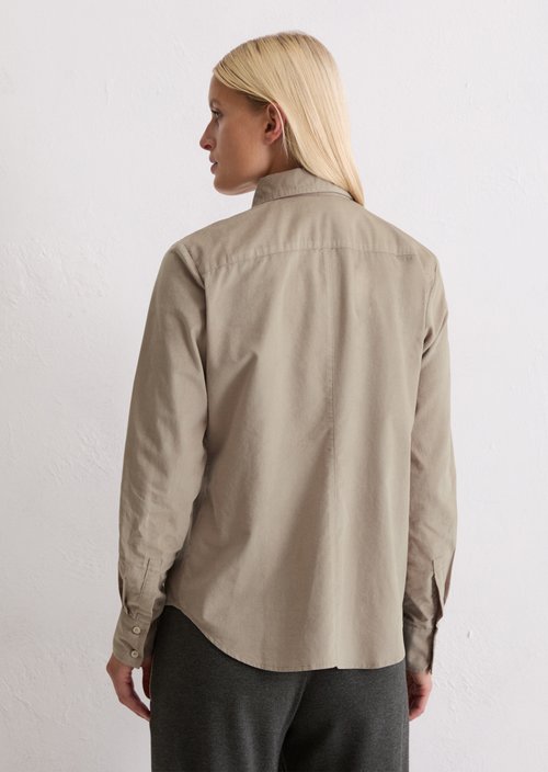 Fitted velvet blouse — Chalky Mauve