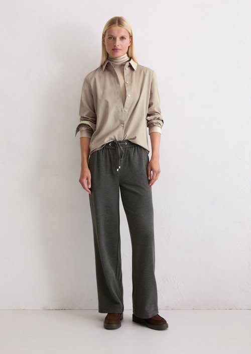 Fitted velvet blouse — Chalky Mauve