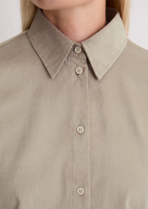 Fitted velvet blouse — Chalky Mauve