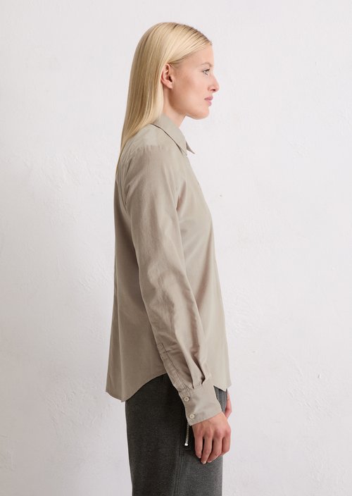 Fitted velvet blouse — Chalky Mauve