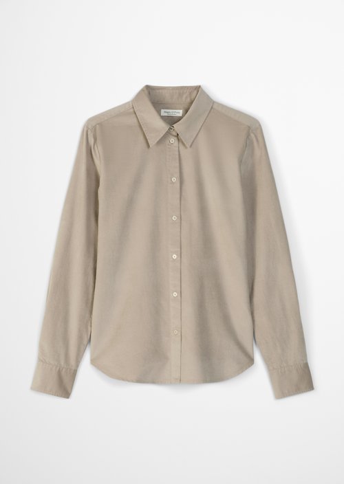 Fitted velvet blouse — Chalky Mauve