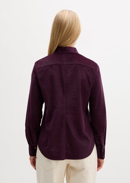 Fitted velvet blouse — Pure Plum