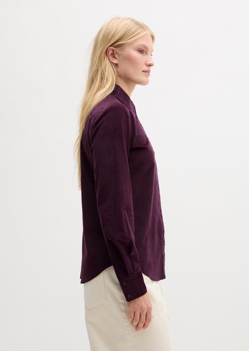 Fitted velvet blouse — Pure Plum