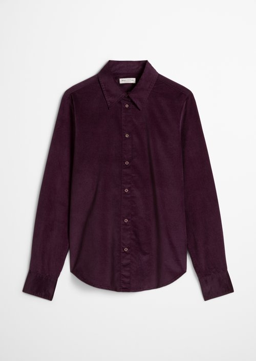 Fitted velvet blouse — Pure Plum