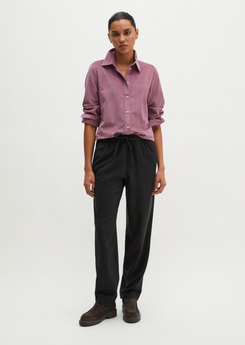 Fitted velvet blouse — Gentle Mauve