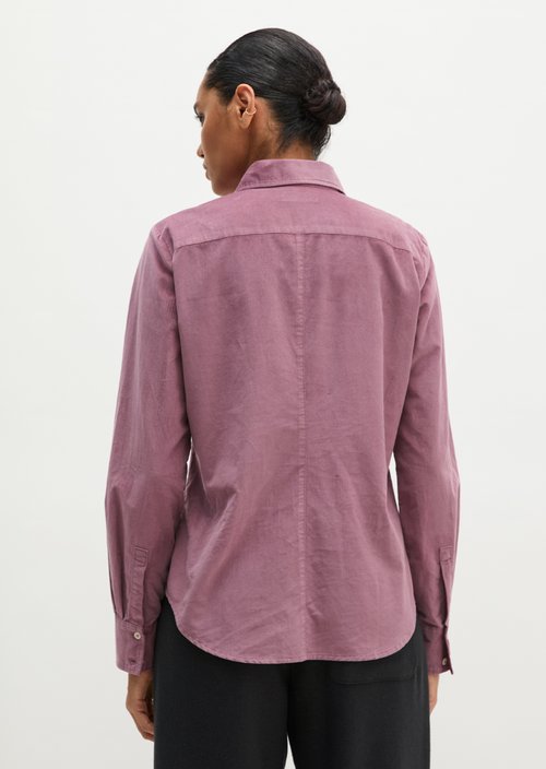 Fitted velvet blouse — Gentle Mauve