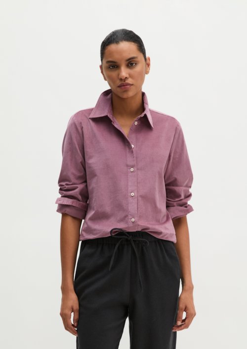 Fitted velvet blouse — Gentle Mauve