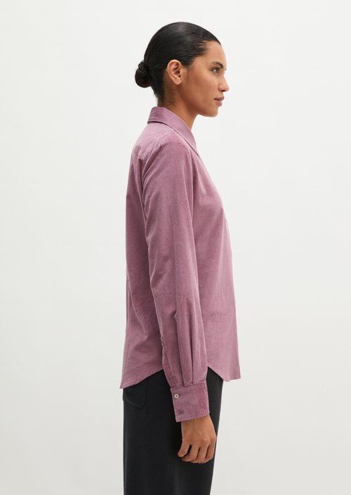 Fitted velvet blouse — Gentle Mauve