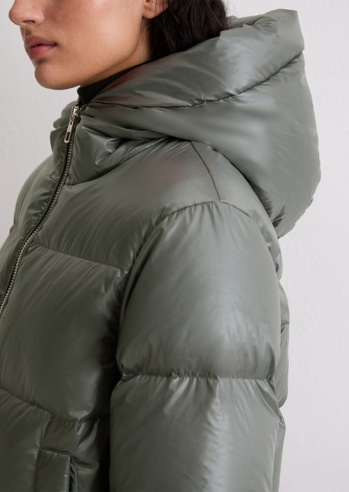 Shiny puffer down jacket relaxed — Castlerock