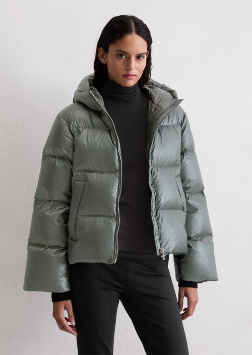 Shiny puffer down jacket relaxed — Castlerock
