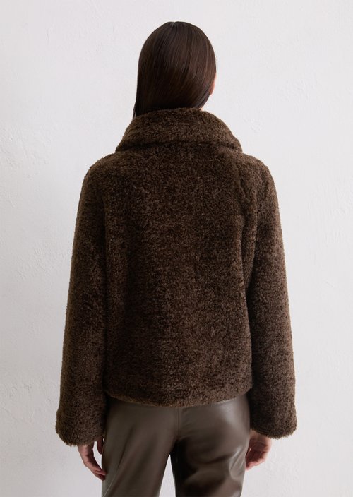 Relaxed teddy jacket — Shaded Brown (alternate view)