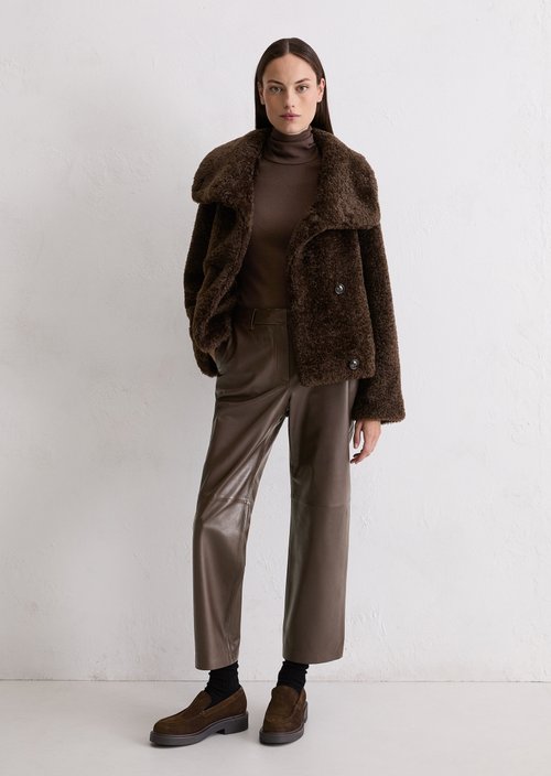 Relaxed teddy jacket — Shaded Brown