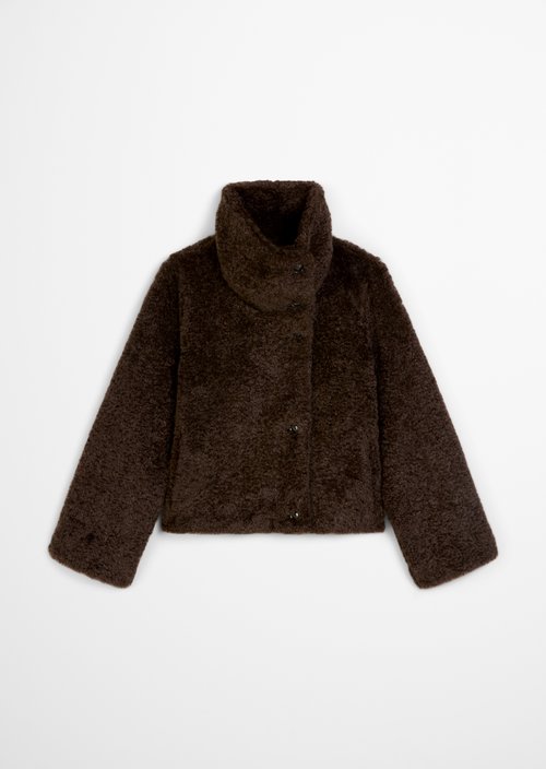 Relaxed teddy jacket — Shaded Brown