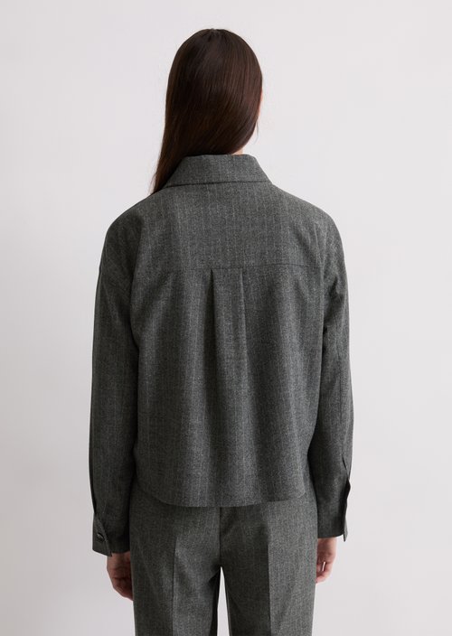 Regular pinstripe jacket — Dark Grey