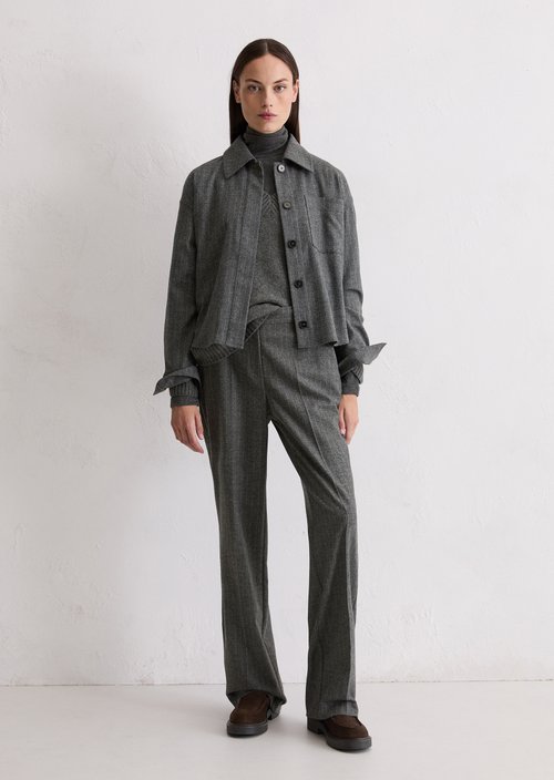 Regular pinstripe jacket — Dark Grey
