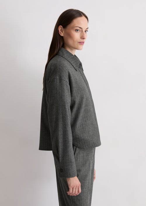 Regular pinstripe jacket — Dark Grey