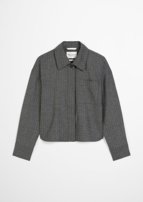 Regular pinstripe jacket — Dark Grey