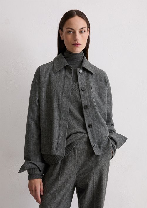 Regular pinstripe jacket — Dark Grey