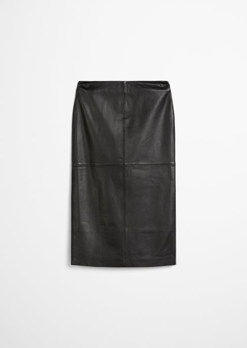 Leather skirt regular — Black