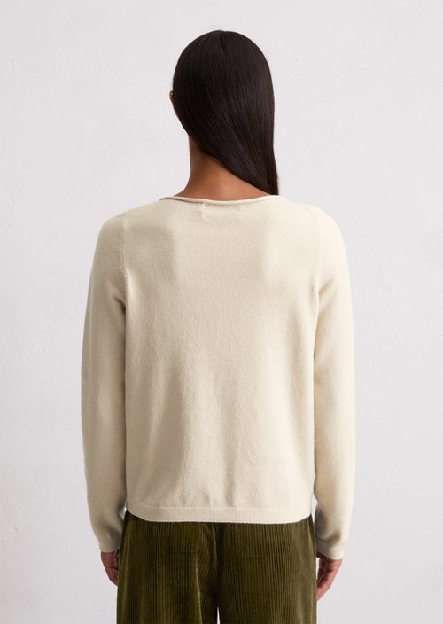 Basic knitted sweater regular — Light Oat