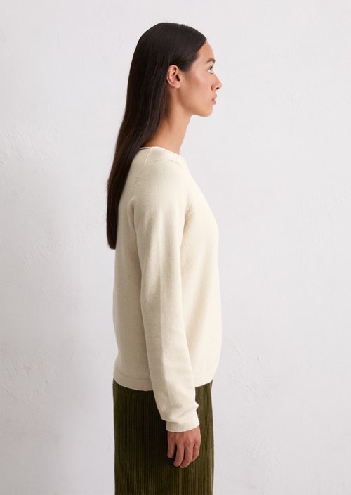 Basic knitted sweater regular — Light Oat