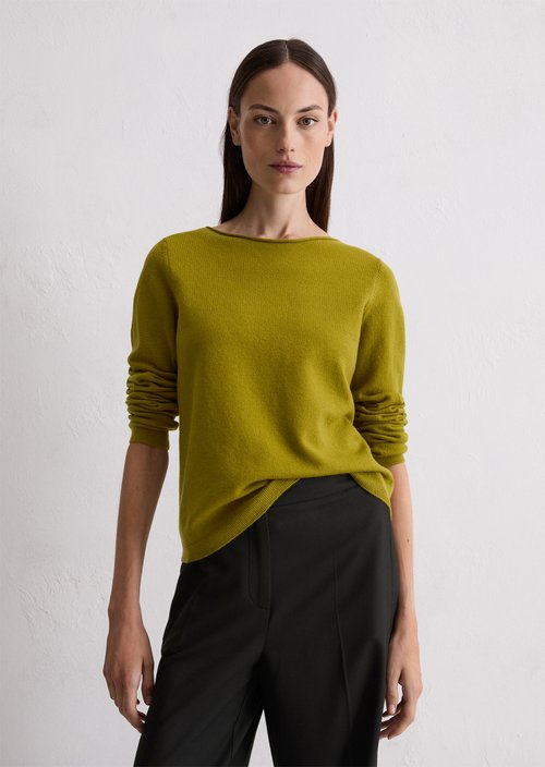 Basic knitted sweater regular — Bright Pea