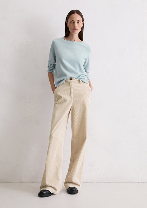 Basic knitted sweater regular — Silvery Blue