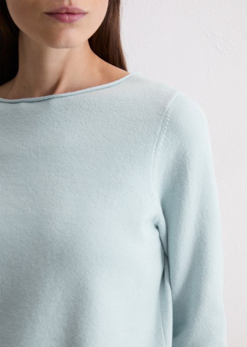Basic knitted sweater regular — Silvery Blue
