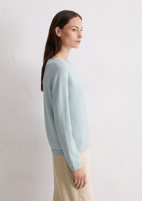 Basic knitted sweater regular — Silvery Blue