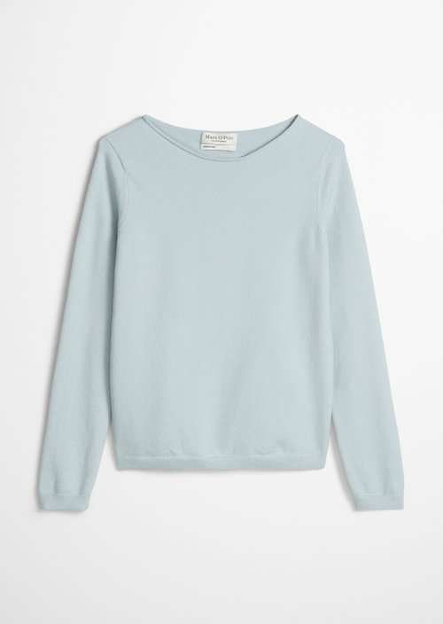 Basic knitted sweater regular — Silvery Blue