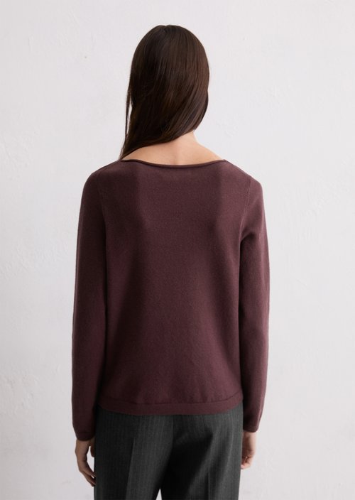 Basic knitted sweater regular — Black Cherry