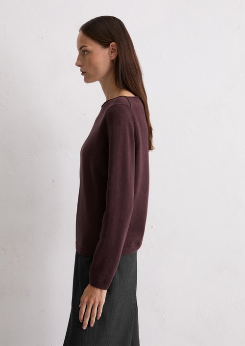Basic knitted sweater regular — Black Cherry