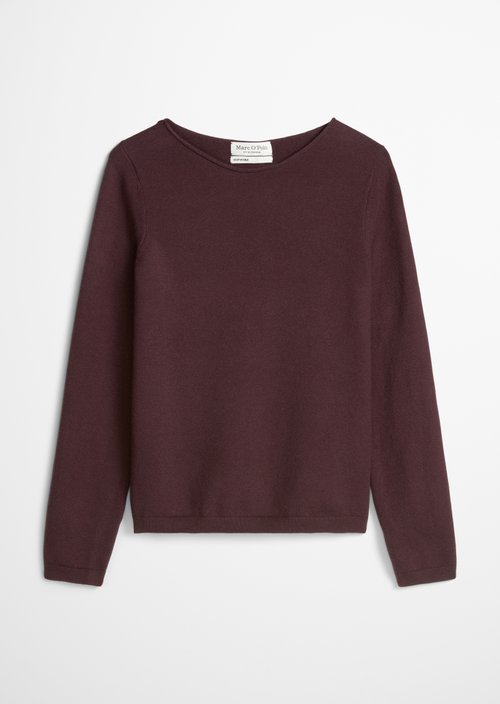 Basic knitted sweater regular — Black Cherry