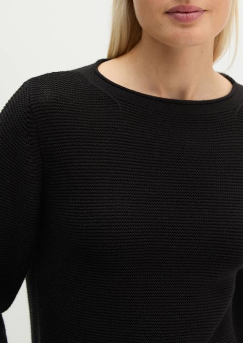 Pull en tricot regular Black en vue détaillée