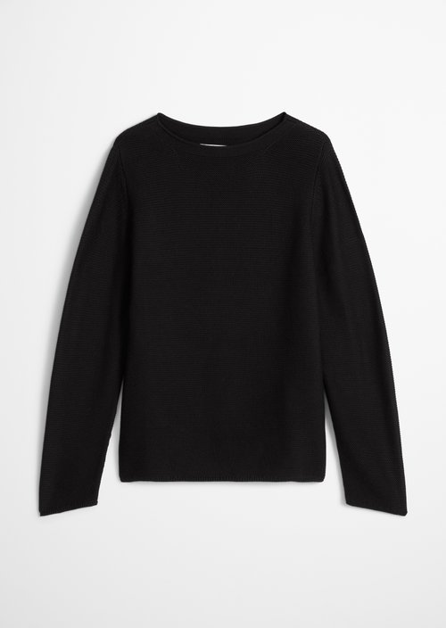 Knitted sweater regular — Black